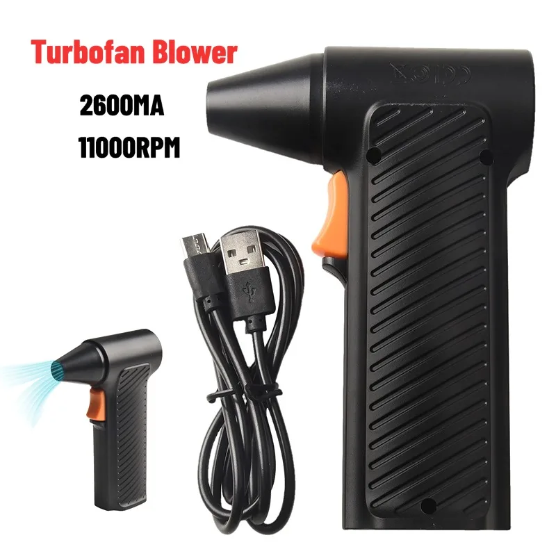 

1PCS High Speed Brushless Violent Turbofan Blower Air Dust Collector 11000RPMPortable High Speed Motor USB Charging Blower