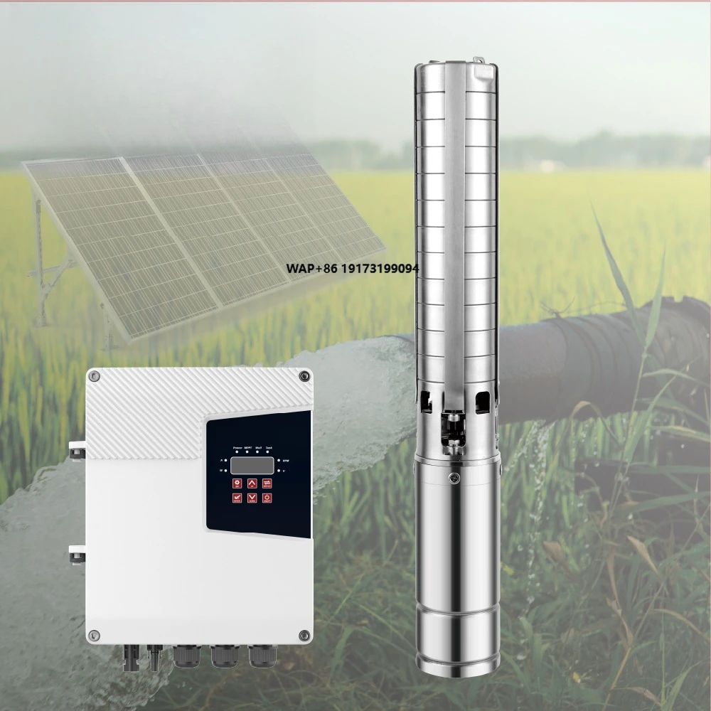 

High Pressure Solar Water Pump with 304 Stainless Steel Impeller DC Pump Set 2500W Hybrid