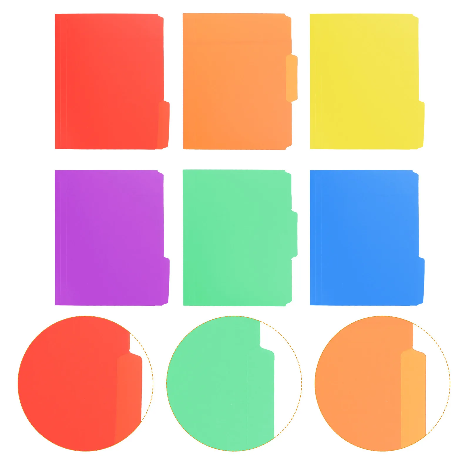 

Набор из 6 пластиковых папок-органайзеров формата А4 для документов и тестов с внутренним зажимом для быстрой сортировки, портативное решение для хранения файлов