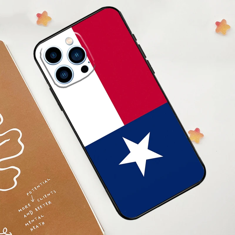 Texas Flag Case For iPhone 15 16 14 13 12 11 Pro Max Plus X XR XS 12 13 Mini Cover Accessories