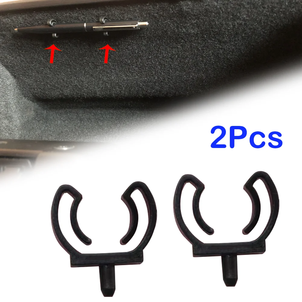 2PCS new Universal Car Glove Box Armrest Box Lock Pencil Tray Retaining Felt-tip Marker Pen Clamp Clip Rivet Bracket Fixed