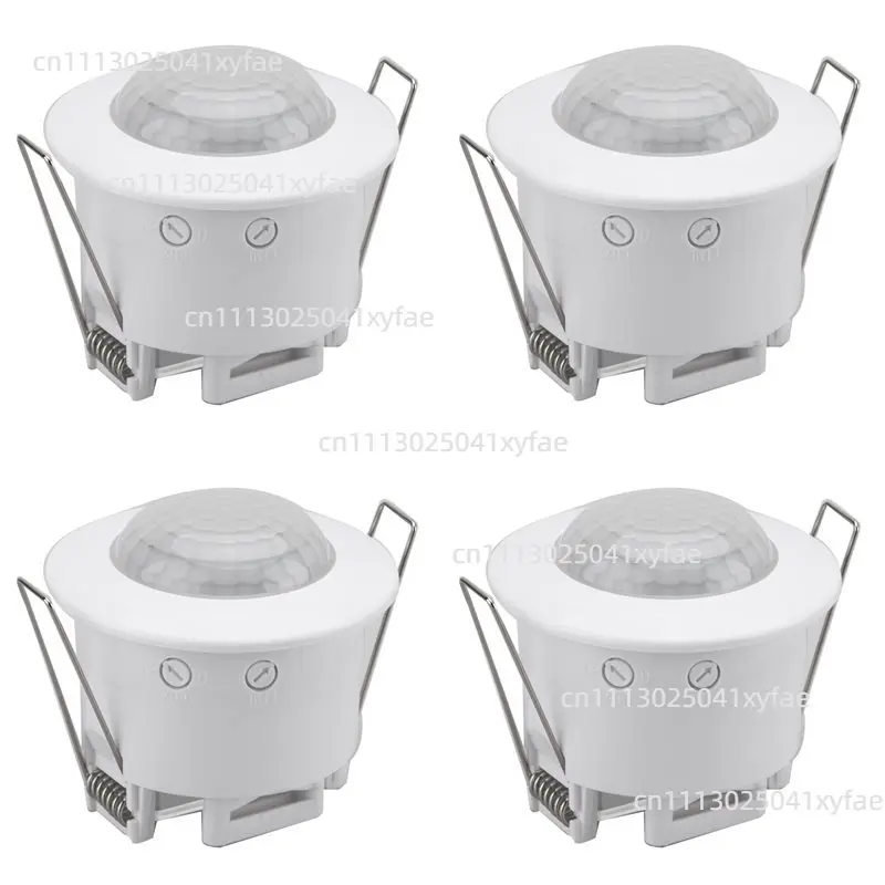 4X Ceiling Recessed PIR Motion Sensor Infrared Adjustable Detector For Corridor Warehouse Stairs Porch Lamp Switch
