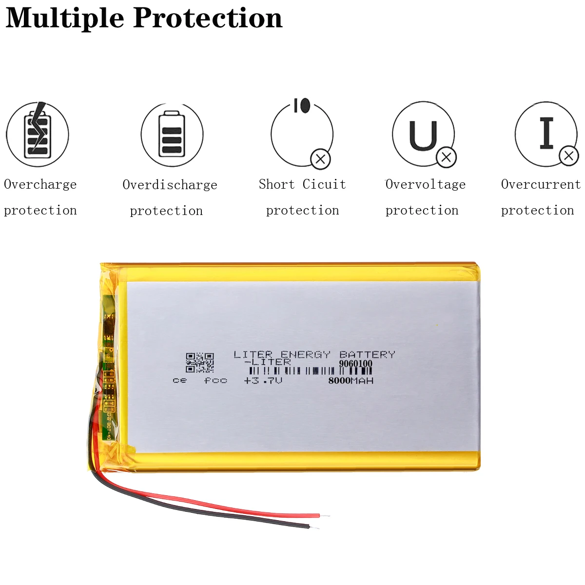 Good Qulity 3.7V,8000mAH 9060100 Polymer lithium ion / Li-ion battery for tablet pc BANK