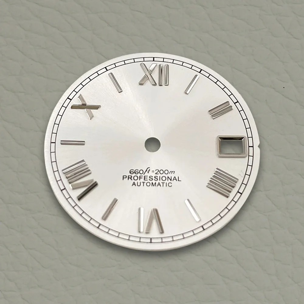 New 28.5mm S Logo Rome Sunburst Dial Fit NH36/4R Movement Sunray Dial Watch Modification Accessories