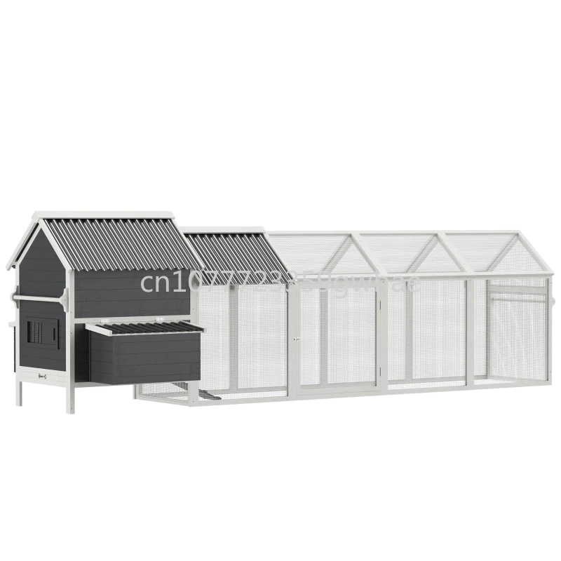 Quail cabin with 2 nest boxes, sliding out tray 162 