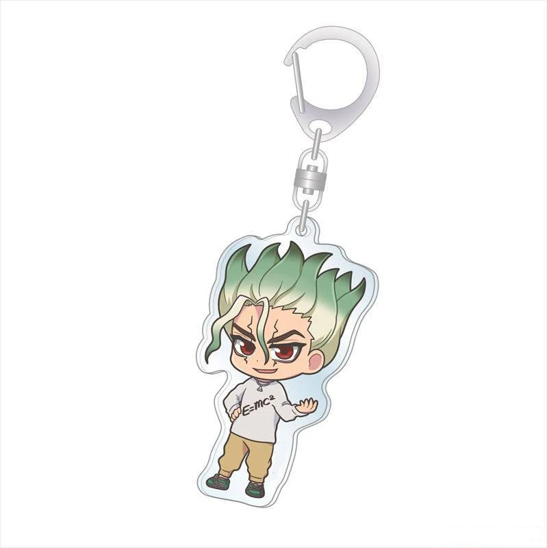 Loen Anime Peripheral Store Dr.Stone Tsukasa Shishio Gen Asagiri Hyoga Hyoga AcrylicKeychain Pendant Ornamen Fans Gifts About6cm