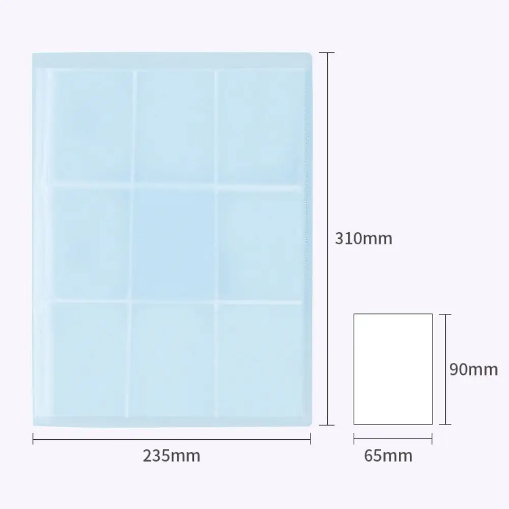 With Inner Page Binder Photocard Holder 3 Inch 9 Grid Photo Album Binder Solid Color A4 Small Card Collect Book Chasing Supplies