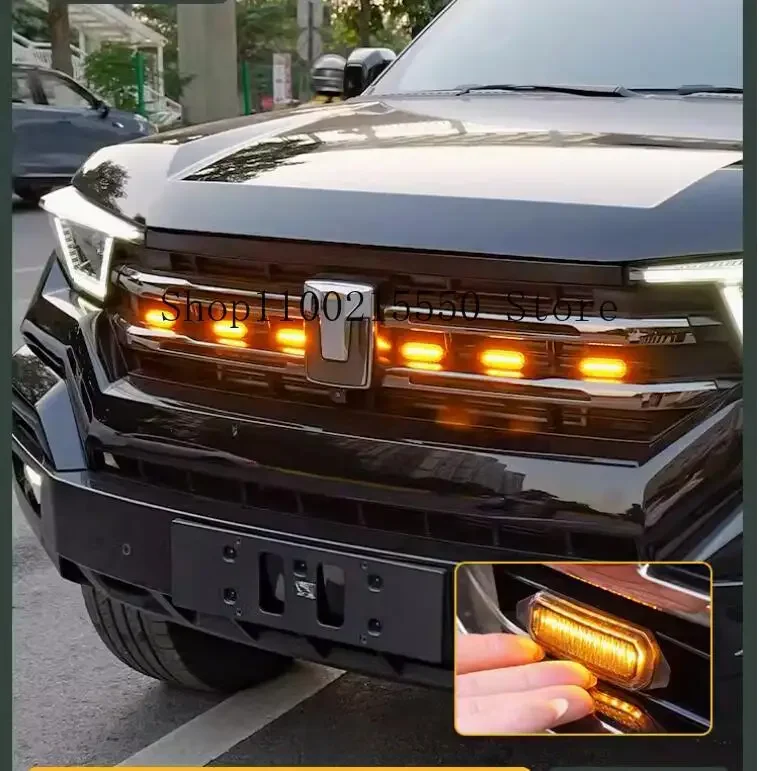 For Great Wall GWM Tank 400 Hi4-T TANK 400 Grille Small Yellow Light Car Decorative Light Exterior Modification Accessories