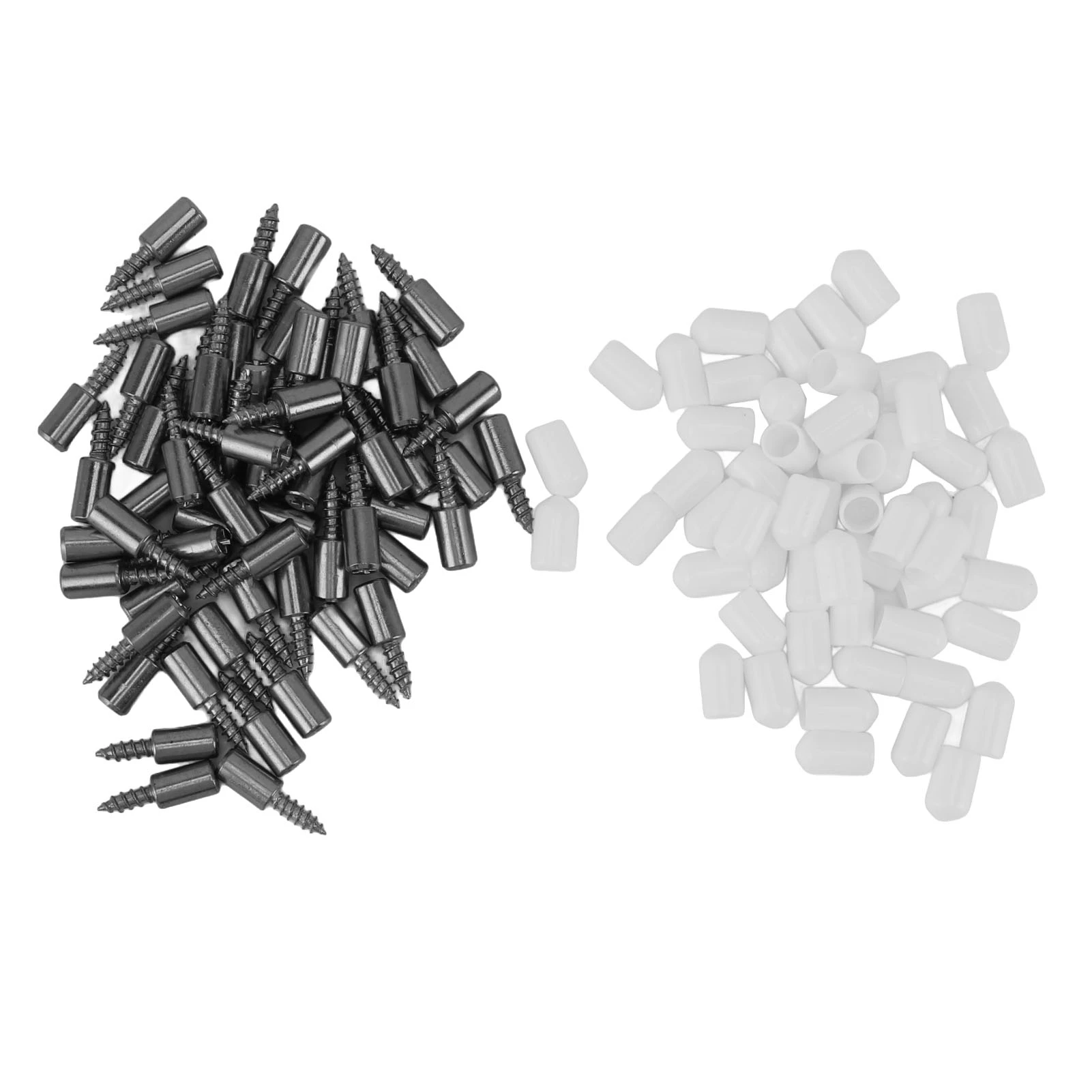 100 PCS Self Tapping Screws Laminate Support with Non Slip Sleeve Stable Support Cold Rolled Steel Self Drilling Screws for Meta