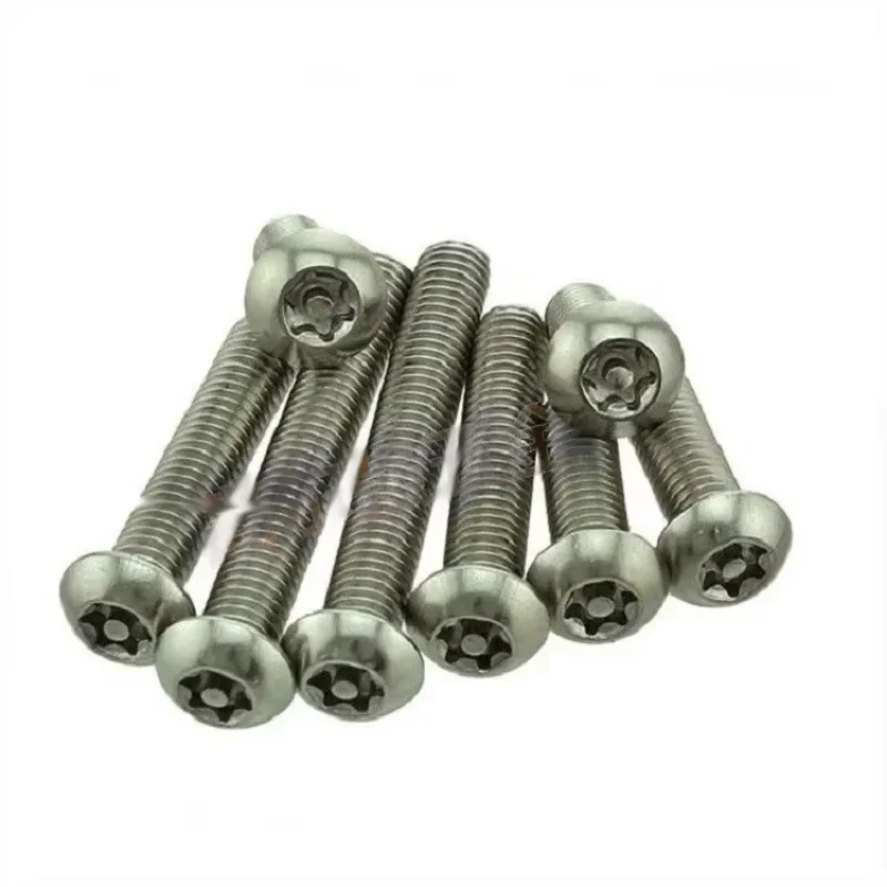 

GlMtmAXb M6x10mm-100mm из нержавеющей стали с шестигранной головкой и круглой головкой, шесть страз, сливовые противоугонные механические винты