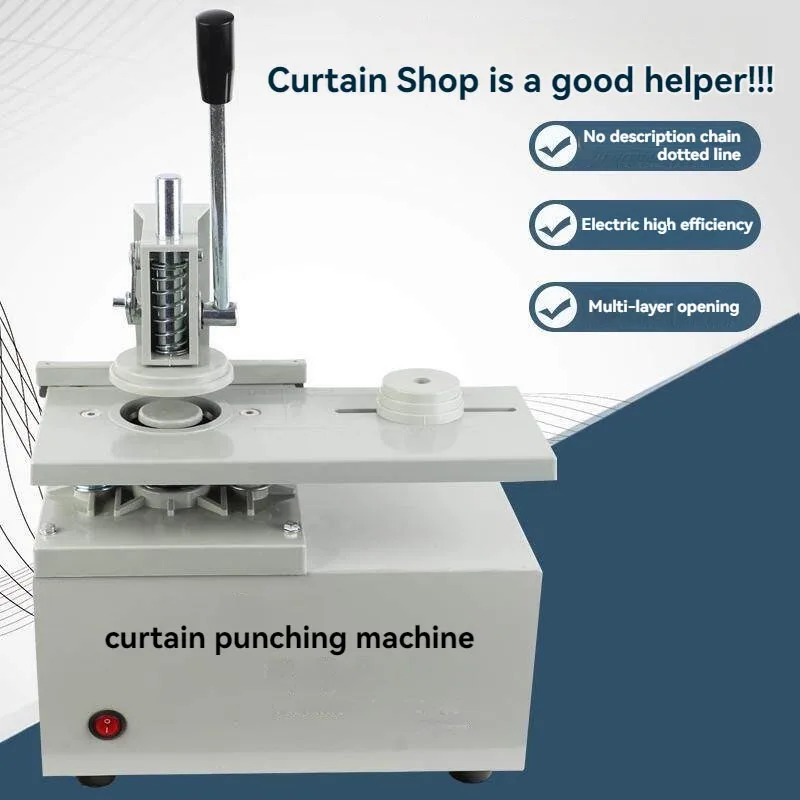 

Electric Curtain Punching Machine High Efficiency Hole Cutter For Curtain Shop Soft Furnishing Store Fabric Drilling Processing