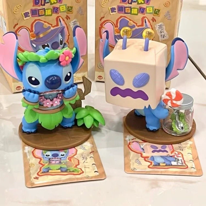 Lilo & Stitch กล่องตาบอด Stitch ตลกตุ๊กตาน่ารักการ์ตูน Surprise กล่อง Figuras อะนิเมะเดสก์ท็อปตกแต่งสําหรับเพื่อน