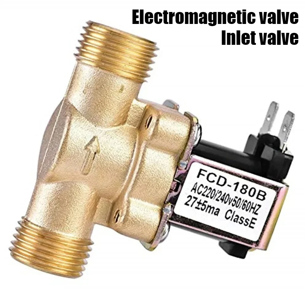 Electric Solenoid Valve N/C AC220V DC12V DV24V G3/4'' G1/2'' Brass Water Air Inlet Flow Switch for Solar Water Heater Valve