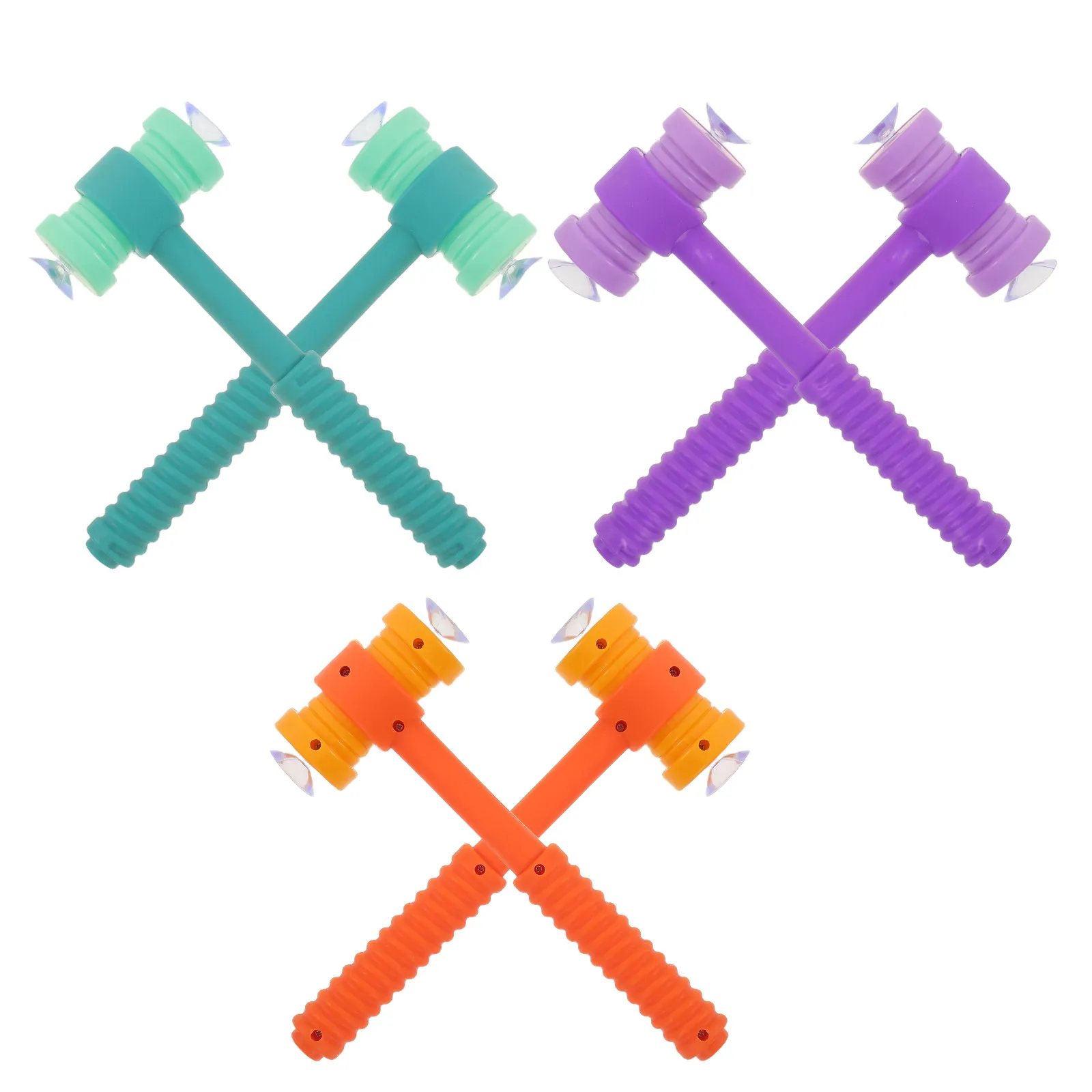 6Pcs Kids Suction Cup Hammer Early Learning Reaction Training Plaything Multifunction Pounding Mallet Party Favor Halloween