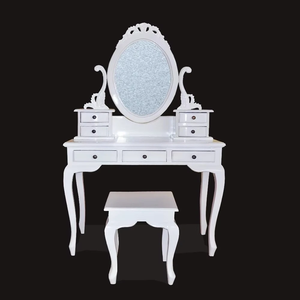 Comò, mobili in legno massello di mogano laccato bianco: