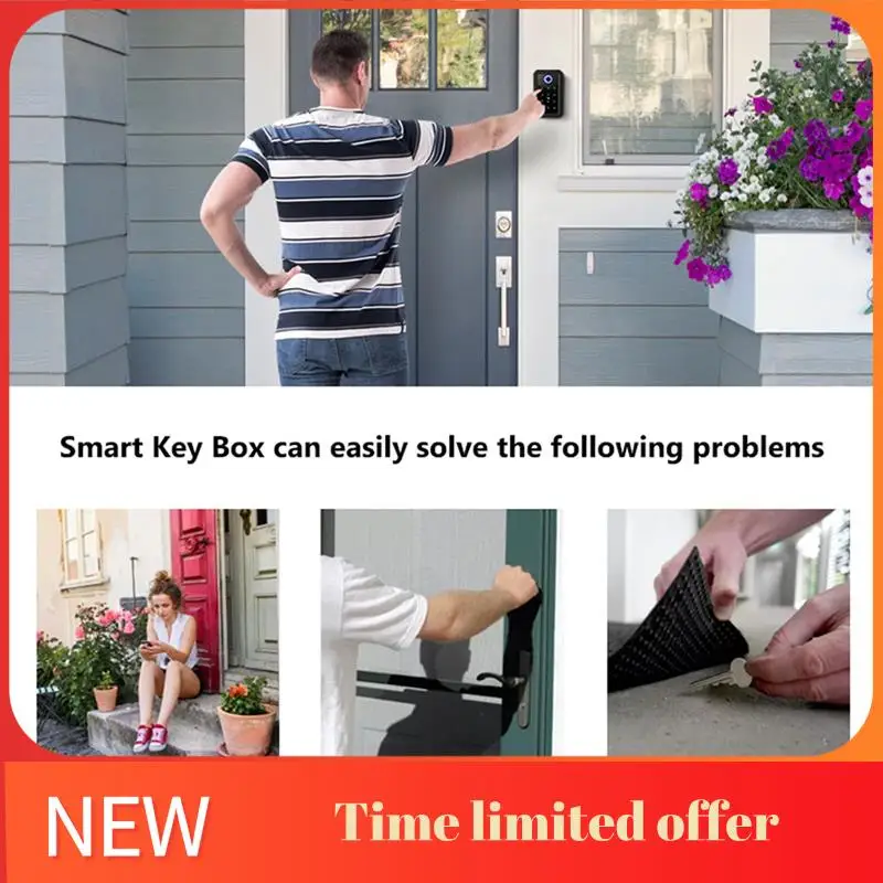 

A42T-Smart Key Lock Box Wi-Fi Fechadura Eletronica Водонепроницаемый настенный дверной замок с отпечатками пальцев Безопасный сейф