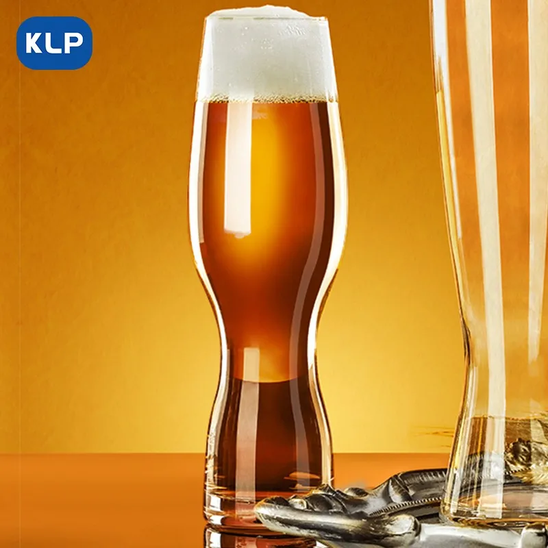 KLP Craft Beer Glasses  Lead-Free Crystal Beer Pint Glass,Clear Pilsner Wheat Beer Glasses,Classic Beer Gifts for Lager