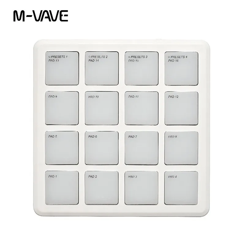 M-VAVE PERFECT TRAVELING SMK-PAD POCKET WIRELESS CONNECTION ULTRA PORTABLE CUSTOM FUNCTIONS 16 RGB PADS USB-C PORT CHARGING