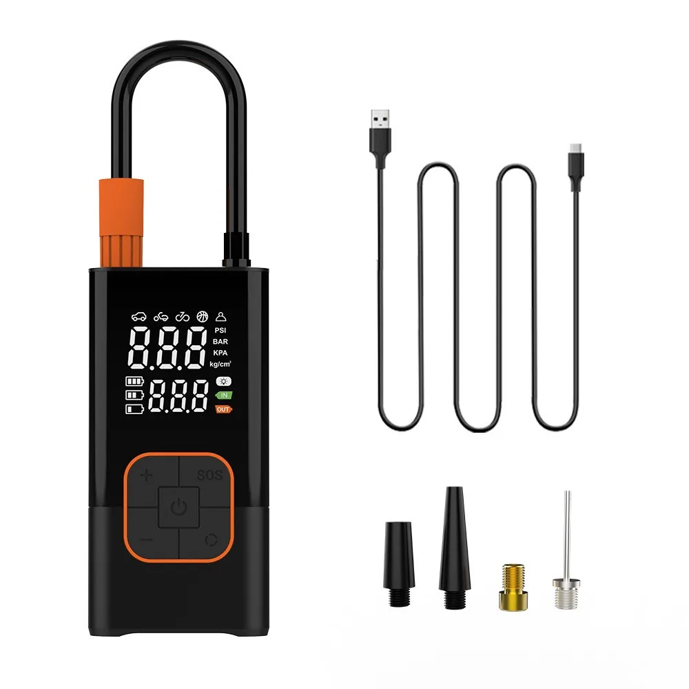Picture 7: Mini Portable Electric Tire Inflator with Dual Digital Display, Wireless Rechargeable Air Compressor