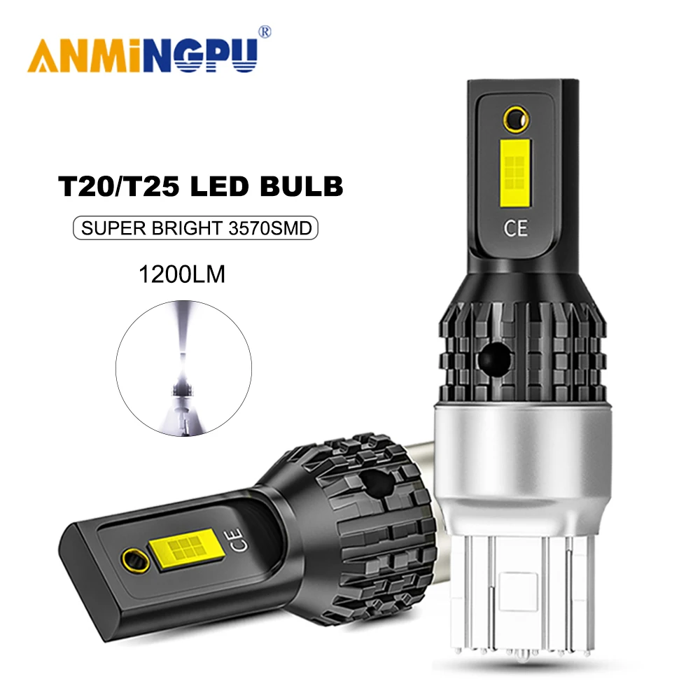 

ANMINGPU 1X Signal Lamp 7443 W21/5W Led W21W T20 7440 Lamp T25 3157 P27/7W Led Bulb 3156 P27W CSP 3570SMD Reversing Brake Light