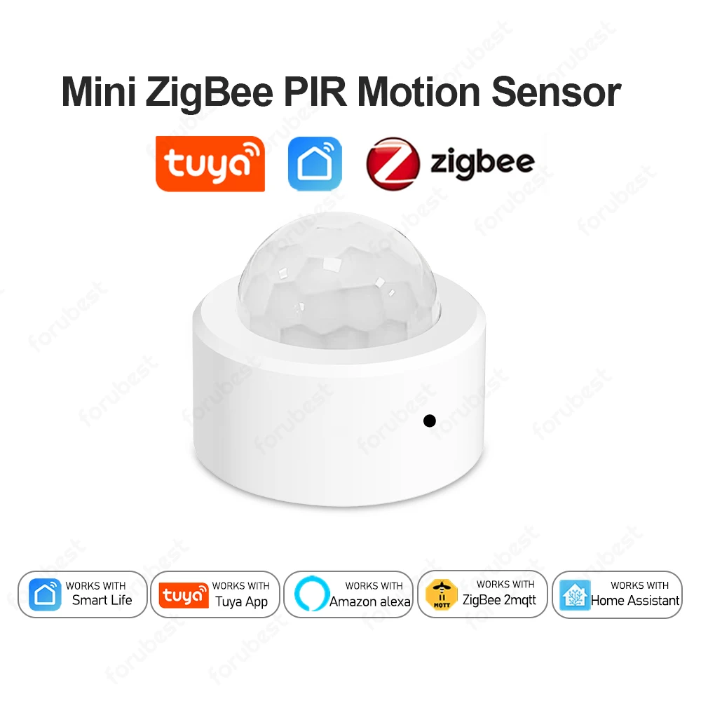 

Tuya Mini ZigBee PIR Motion Sensor Smart Human Body Infrared Detector Security Burglar Alarm Works With Home Assistant 2MQTT