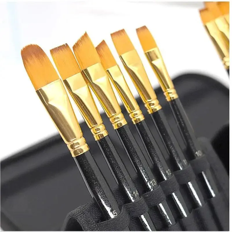 WINTER SALE Promo 15PCS Watercolor Painting Brush Set Nylon Hair Wood Grip Colored Drawing  Multi-Function Acrylic Art Supplies