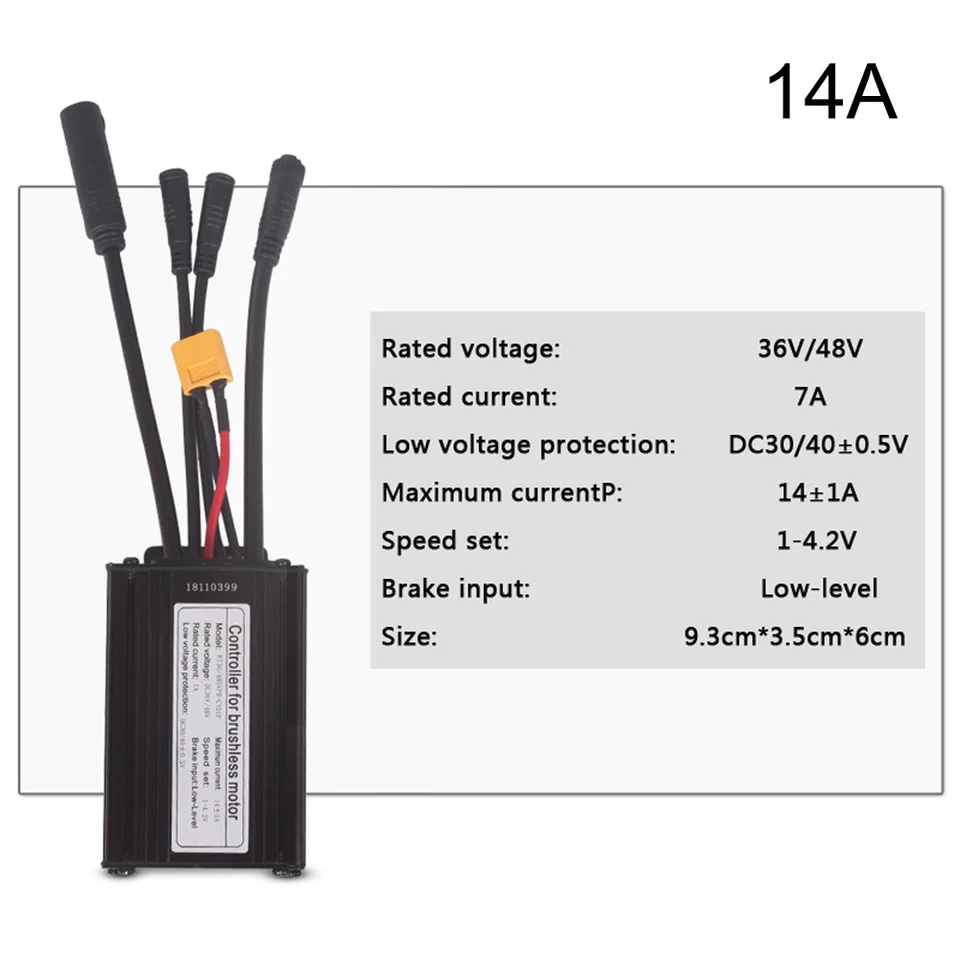 36V/48V 250-350W 14A Ebike 2 Mode Sine wave Brushless Motor Controller Electric Vehicle Waterproof Controller image 2