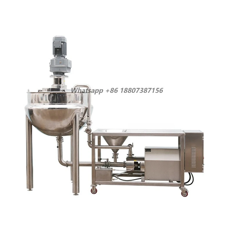 Sugar Production Line Sugar Making Pot Syrup Cooking Machine with Powder-liquid Mixing Pump Jam Customized Cooking Factory 100