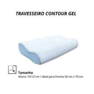 Travesseiro Contour Gel Viscoelástico 12x10x60x40 Theva 10 principais vendas travesseiro viscoelástico gel - №8