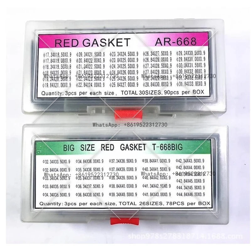 

Аксессуары для часов, красное водонепроницаемое кольцо, уплотнительное кольцо для часов с задней крышкой, водонепроницаемое кольцо для часов толщиной 0,9 в одной коробке.