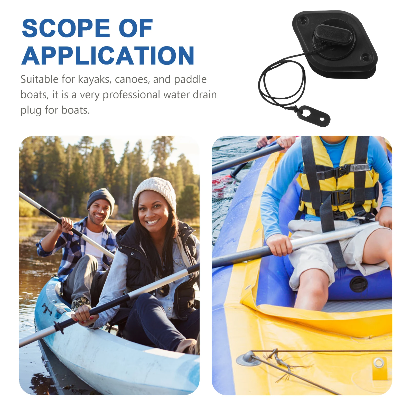 البلاستيك سكوبر التوصيل كاياك استنزاف ثقب سدادة مقاومة للماء سهلة التركيب التجديف ملحق قارب قابل للنفخ صمامات الهواء