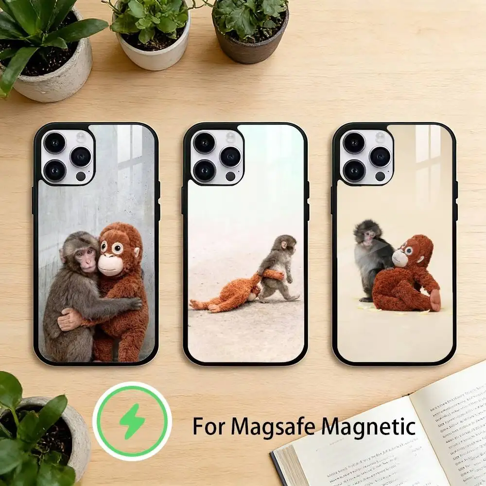 

Wallpaper baby monkey Phone Case For iPhone 17/16/15/14/13/12/Plus/Pro/Max for Magnetic Wireless Charging