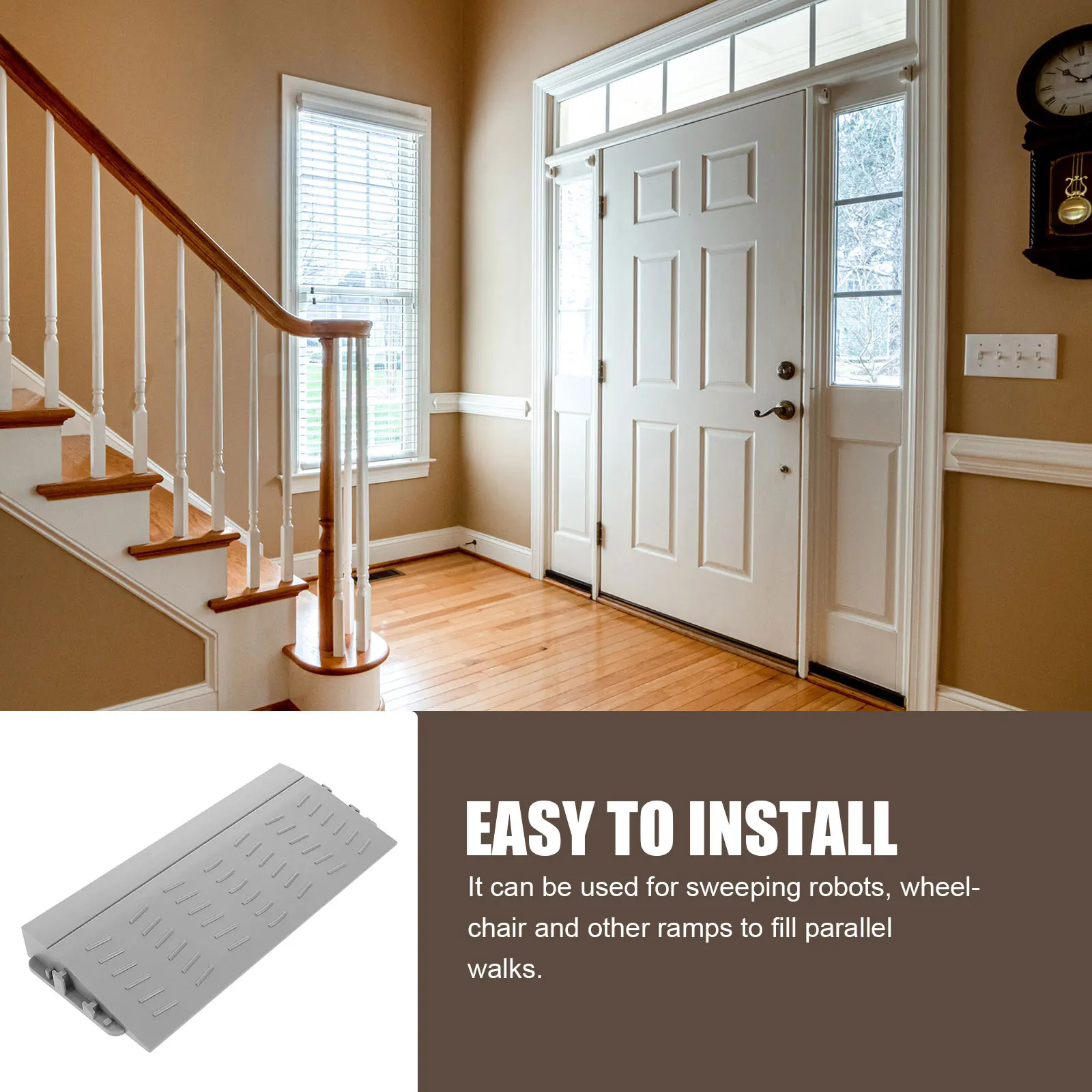 

Climbing Mat Portable Low Profile Plastic Strip Wheelchair Ramp for Doorways Driveway Curb Mobility Scooter Motorcycle