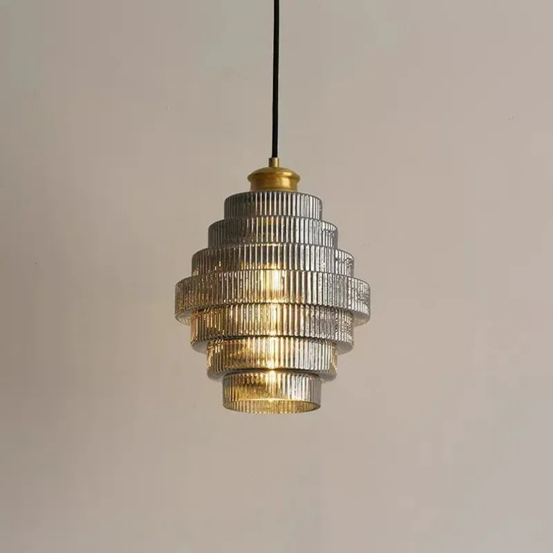 Retro Nordic Luxury Glass LED Pendant Lamps Bar Bedroom Living Dining Room Lighting Fixtures Indoor Home Decoration Chandelier