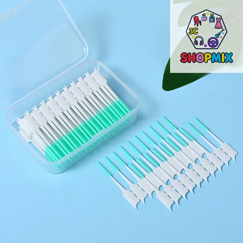 

Interdental Brushes Silicone Toothpicks Teeth Floss Oral Hygiene Teeth Cleaning Soft Bristle Clean Between Teeth Toothbrush
