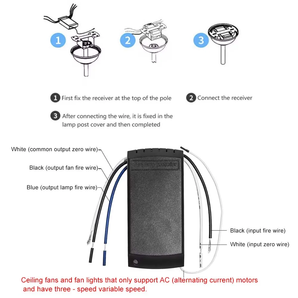 Tuya WiFi Smart life Ceiling Fan Light Remote Control Kit APP Control Smart Home Adjusted Wind Speed Work With Alexa accessories