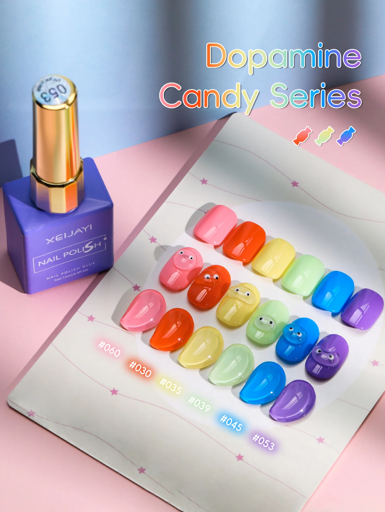 XEIJAYI 6 uds 15ml juego de Esmalte de uñas de Gel Kits de Esmalte de Gel UV semipermanente todo para Kit de manicura Soak Off UV LED Vernis