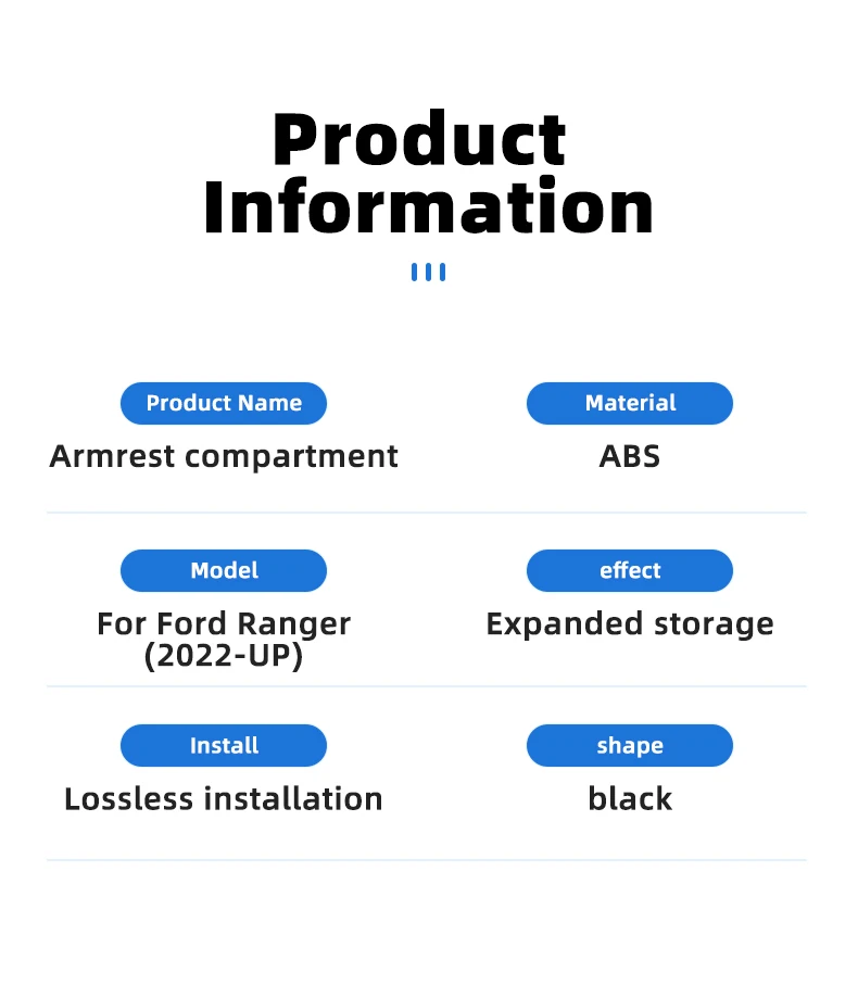 Für 2022 2023 2024 2025 2026 Ford Ranger T9 Auto-Armlehnenbox Versteckte Aufbewahrungsbox Mittelkonsole Aufbewahrungskoffer – Detail 9