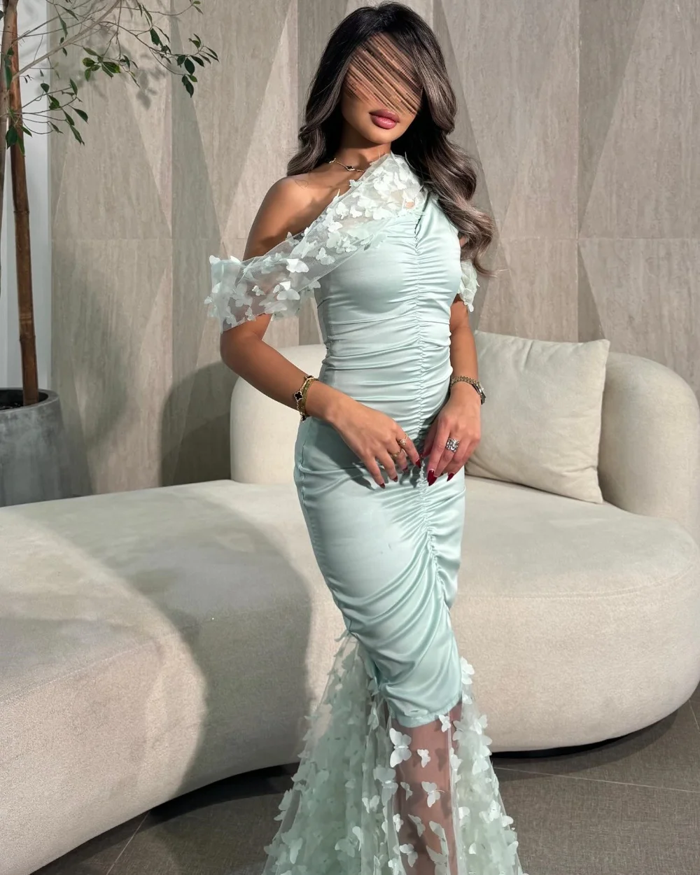 

Customized Sexy Mermaid One-shoulder Long Dresses Prom Dresses Classic Exquisite Modern Style Pastrol Unisex Chinese Style Forma