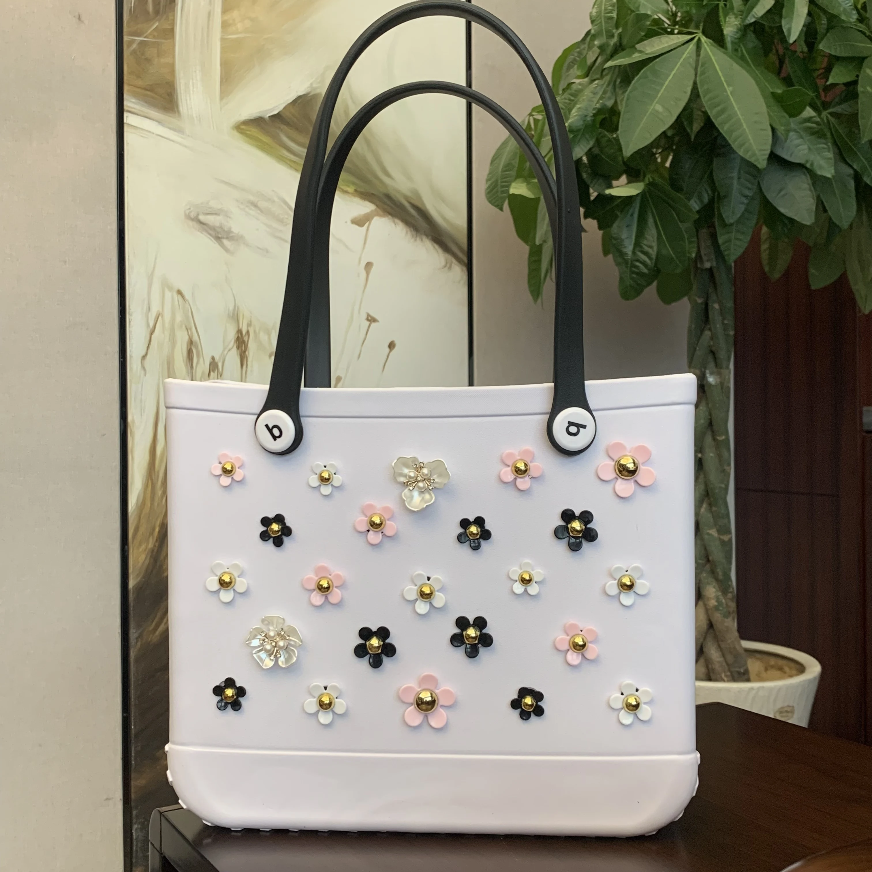 

Summer beach bag rubber handbag, sundries storage, handbag, outdoor travel, beach swimming bag, solid color waterproof bag