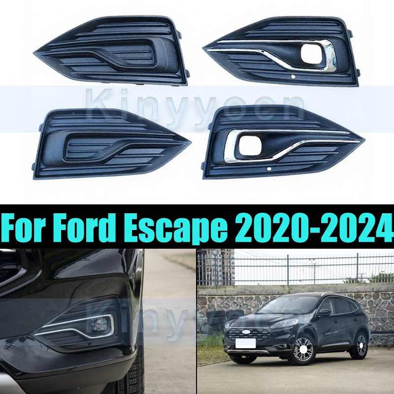 

Front Bumper Fog Light Frame Cover For Ford Escape 2020-2024 Front Fog Lamp Frame Foglight Frame