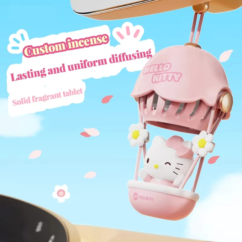 

Kuromi Hot Air Balloon Car Air Freshener 2025 New Kawaii Scented Decor For Girls Women Luxury Vehicle Gift Idea