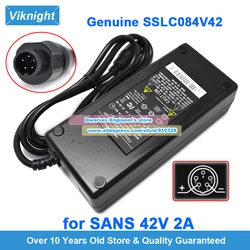 Original SSLC084V42M SSLC084V42XH for SANS/PHYLION 84W Class 2 Charger 42V 2A Power Adapter 5 Pins for Batavus JCEB360-14.5