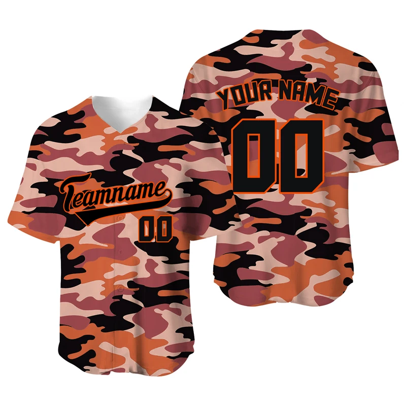 Veterans Day Camo Baseball Jersey Shirts Mens Sublimation Blanks Custom Team/Name T-Shirt Sport Uniform Hombre Sportwear