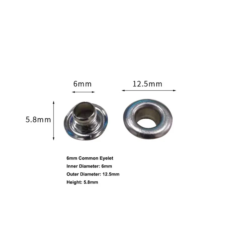 [Wholesale Price]10,000pcs 6mm KT Boards Nickel Eyelets Grommets / Buttonholes / Rings / Buttons not rust