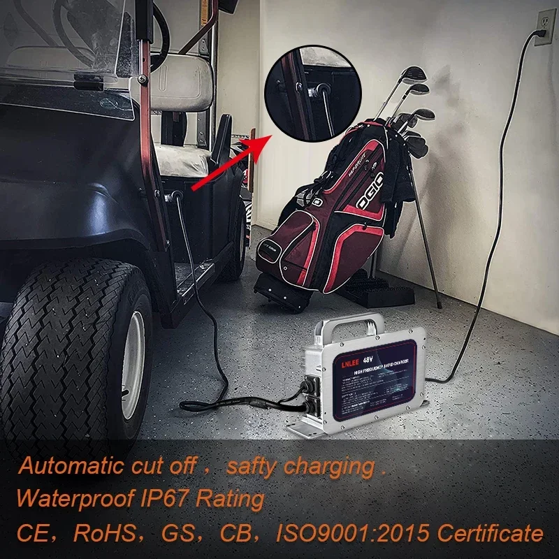 LNLEE LN900G 60v lithium ion battery smart charger 67.2v 48v lifepo4 club car golf cart battery charger