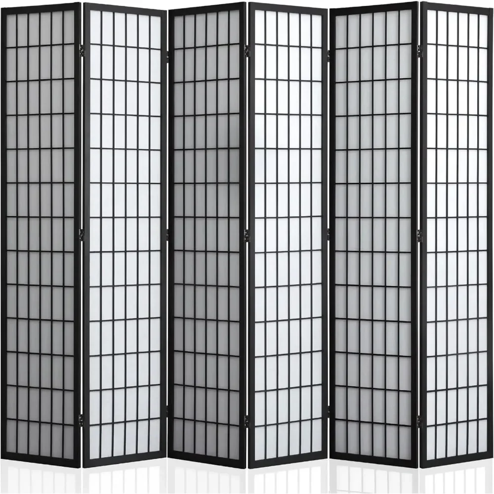 

6 Panel Shoji Screen Room Divider, Folding Privacy Screens, Room Partitions and Dividers, Decorative Room Dividers, W