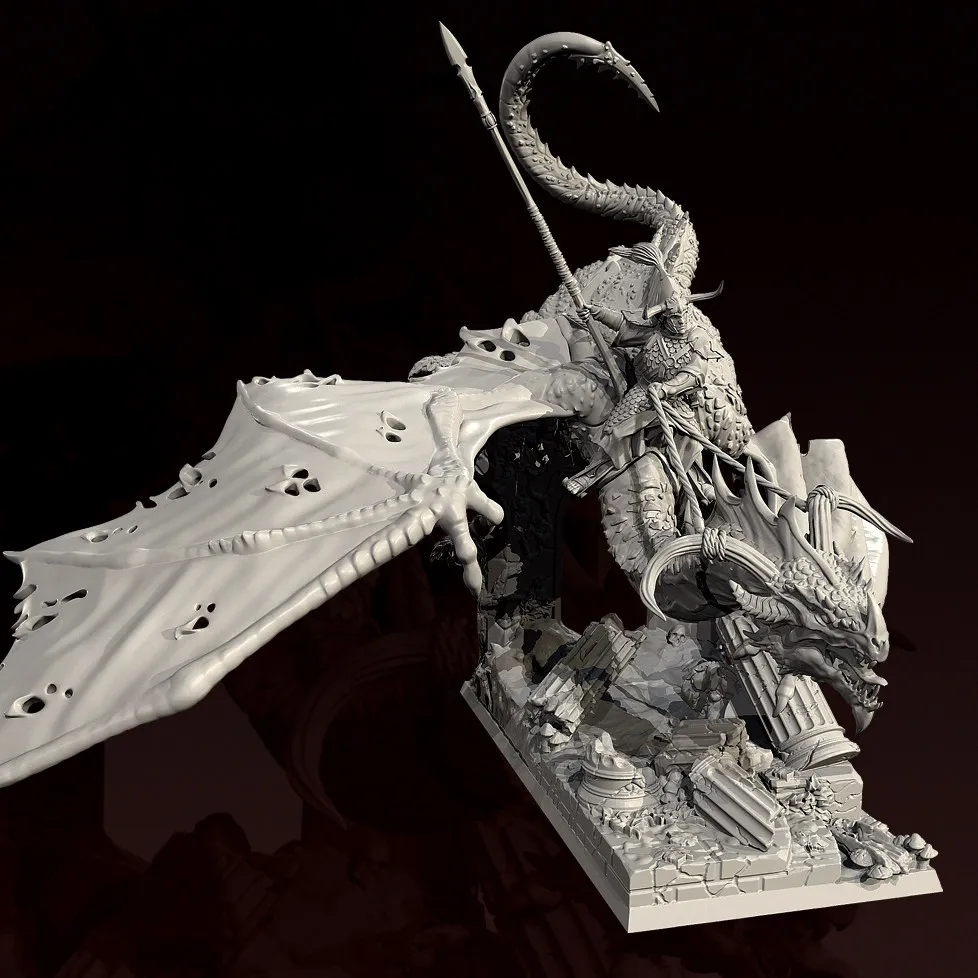 Overall heights 55mm 80mm 105mm Resin model kit self-assembled and colored  TD-7766/3D