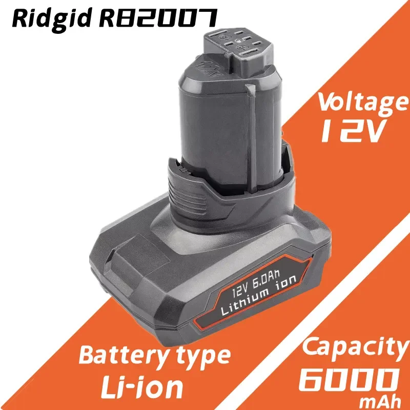 L1240 12V 6000mAh Nagelneu Wiederaufladbarer Lithium-Akku-Ersatz Für Ridgid 12V R82007 R82048 R82049 R82059 Elektrowerkzeuge