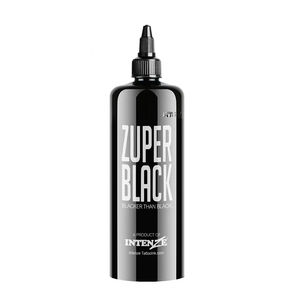 Zuper-Juego de tinta para Artista de tatuaje, tinta de tatuaje dinámica negra (360ML,120ML,60ML,30ML)